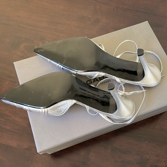 BCBGirls Silver Closed Toe Kitten Heels - Picture 4 of 4